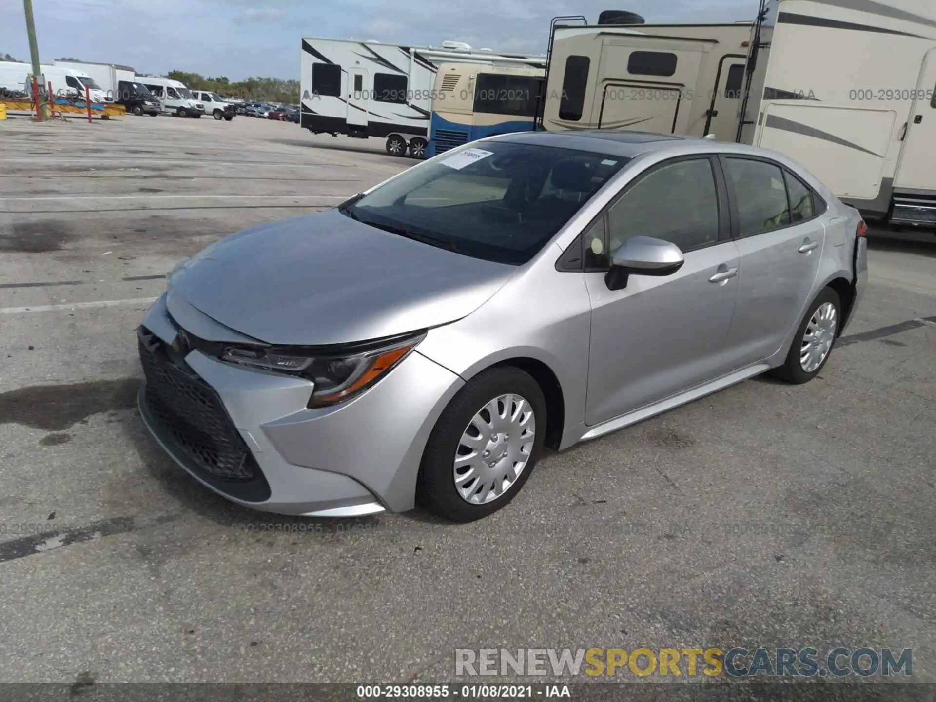 2 Photograph of a damaged car JTDHPRAE5LJ013743 TOYOTA COROLLA 2020