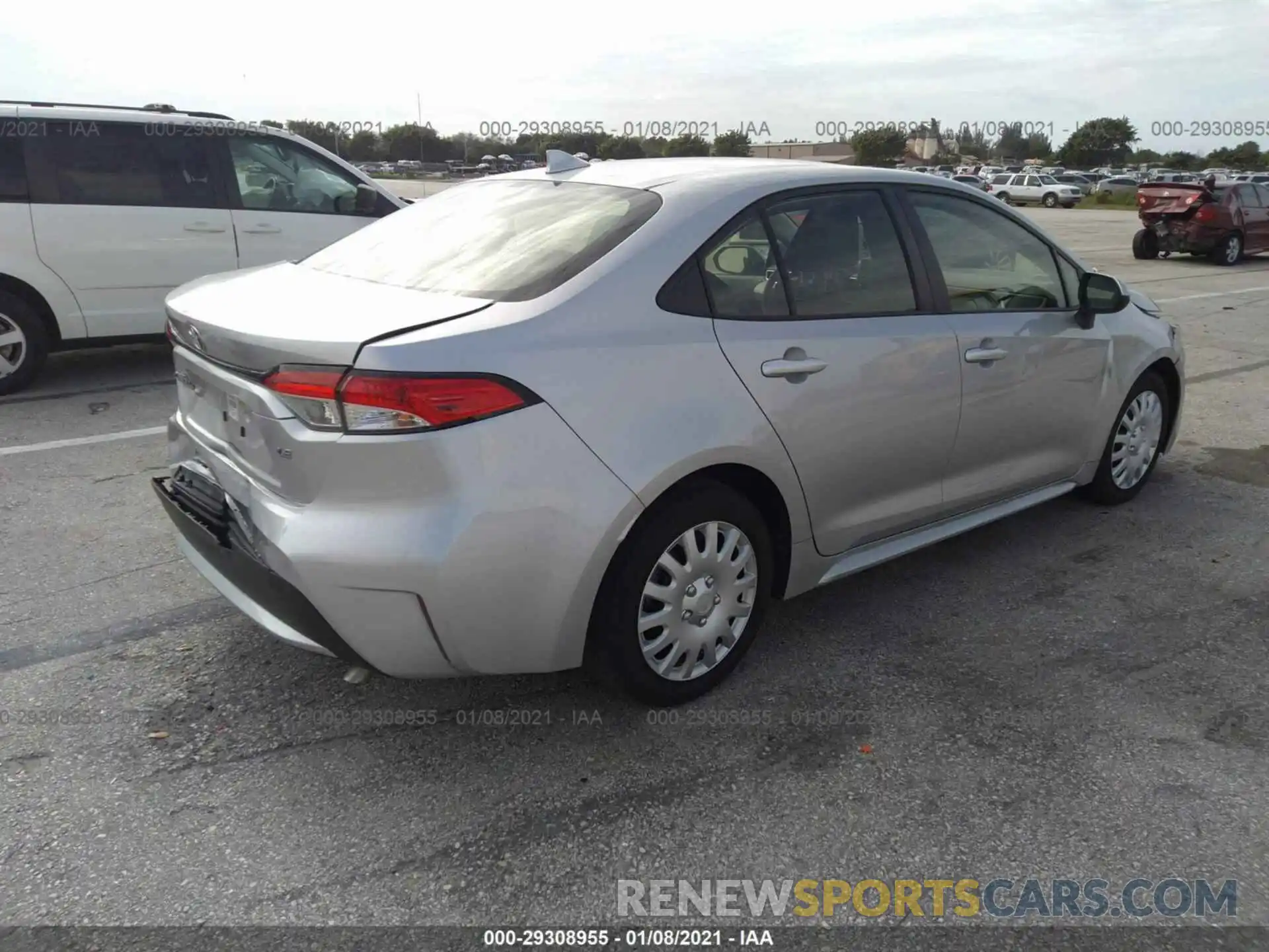 4 Photograph of a damaged car JTDHPRAE5LJ013743 TOYOTA COROLLA 2020