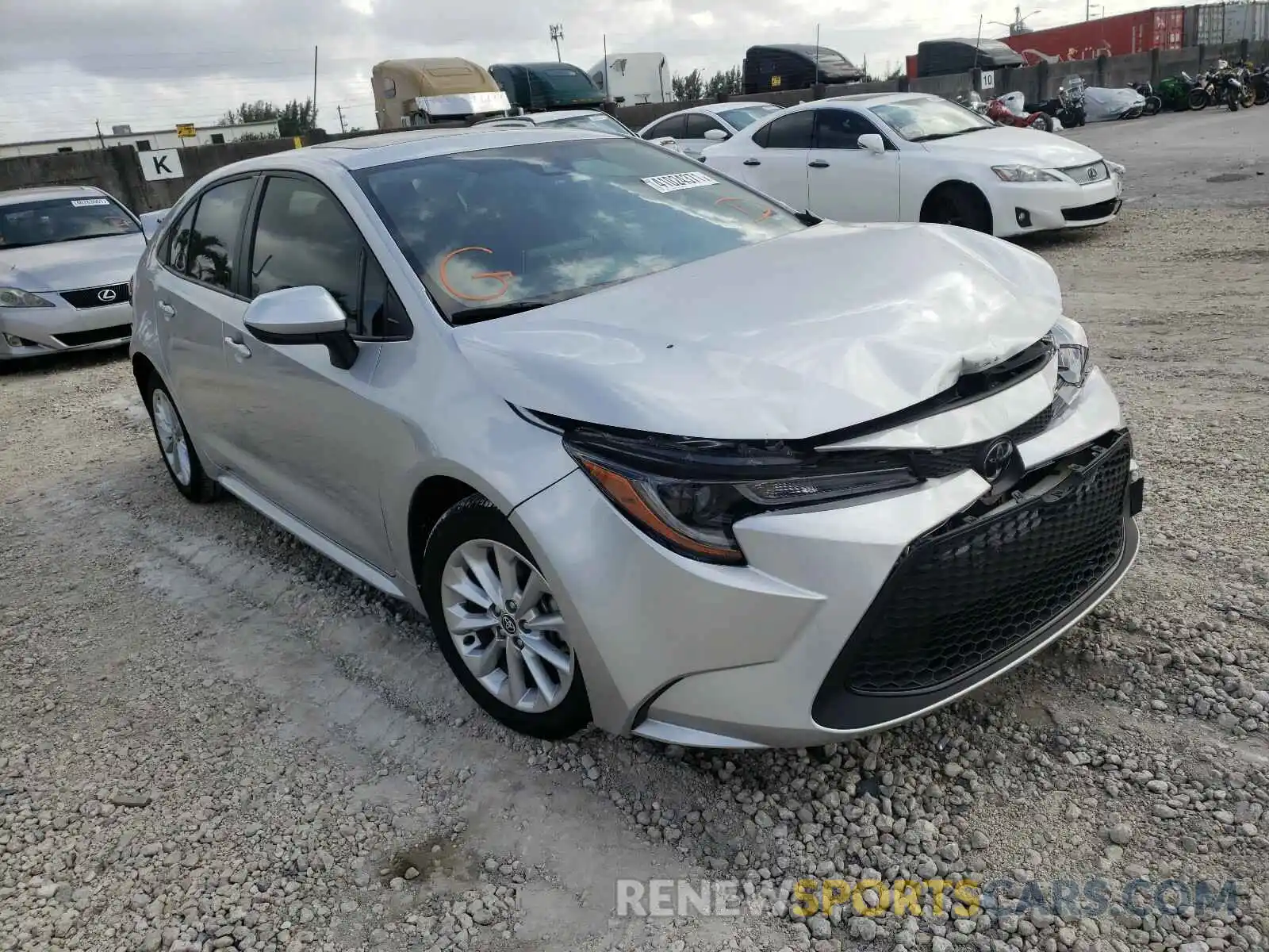 1 Photograph of a damaged car JTDHPRAE5LJ068435 TOYOTA COROLLA 2020