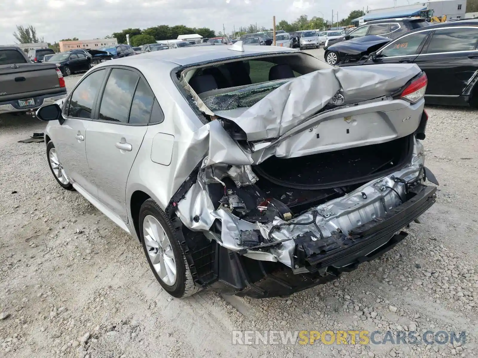 3 Photograph of a damaged car JTDHPRAE5LJ068435 TOYOTA COROLLA 2020