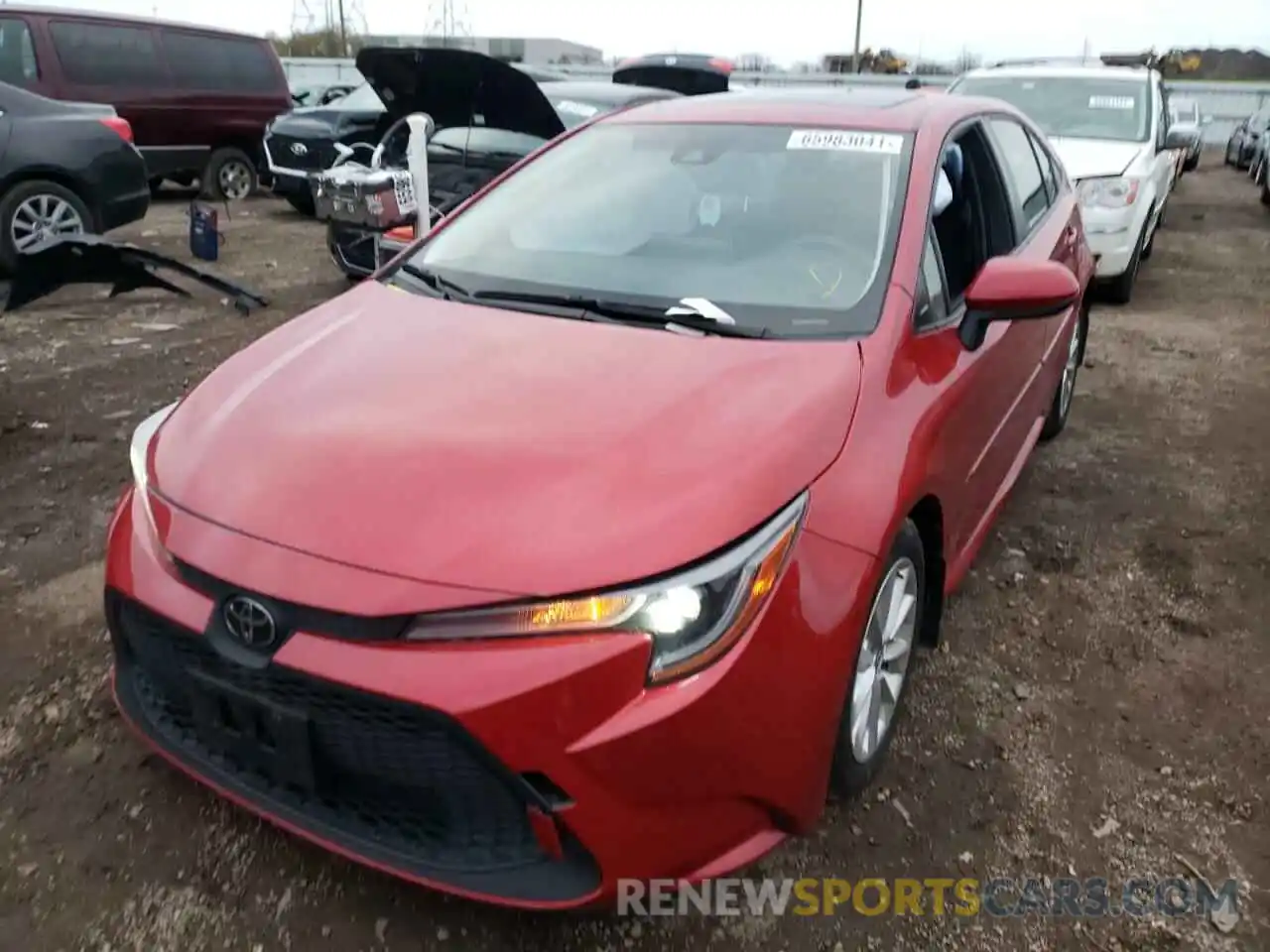 2 Photograph of a damaged car JTDHPRAE6LJ012102 TOYOTA COROLLA 2020