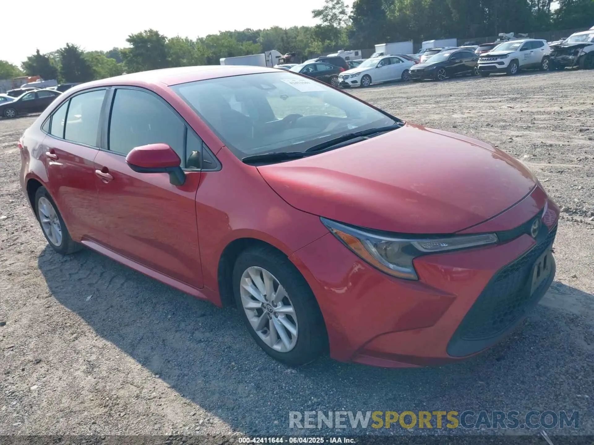 1 Photograph of a damaged car JTDHPRAE6LJ035153 TOYOTA COROLLA 2020