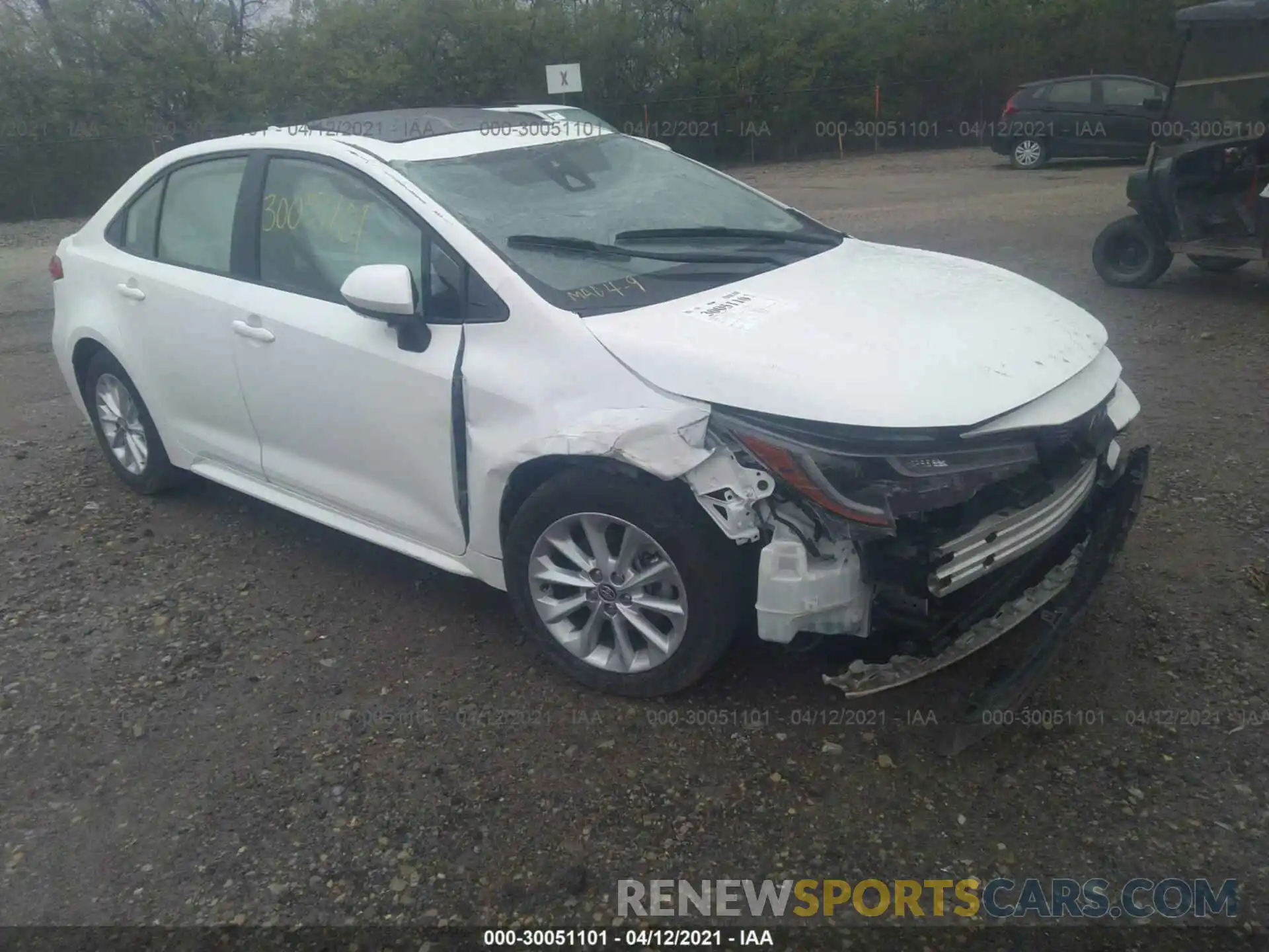 1 Photograph of a damaged car JTDHPRAE7LJ016238 TOYOTA COROLLA 2020