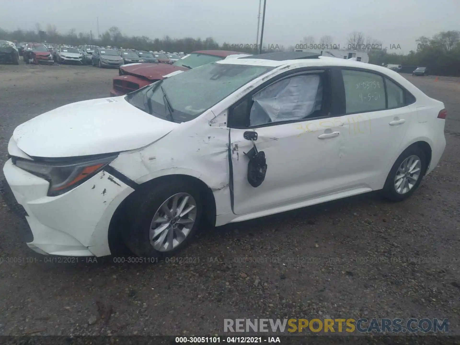 2 Photograph of a damaged car JTDHPRAE7LJ016238 TOYOTA COROLLA 2020