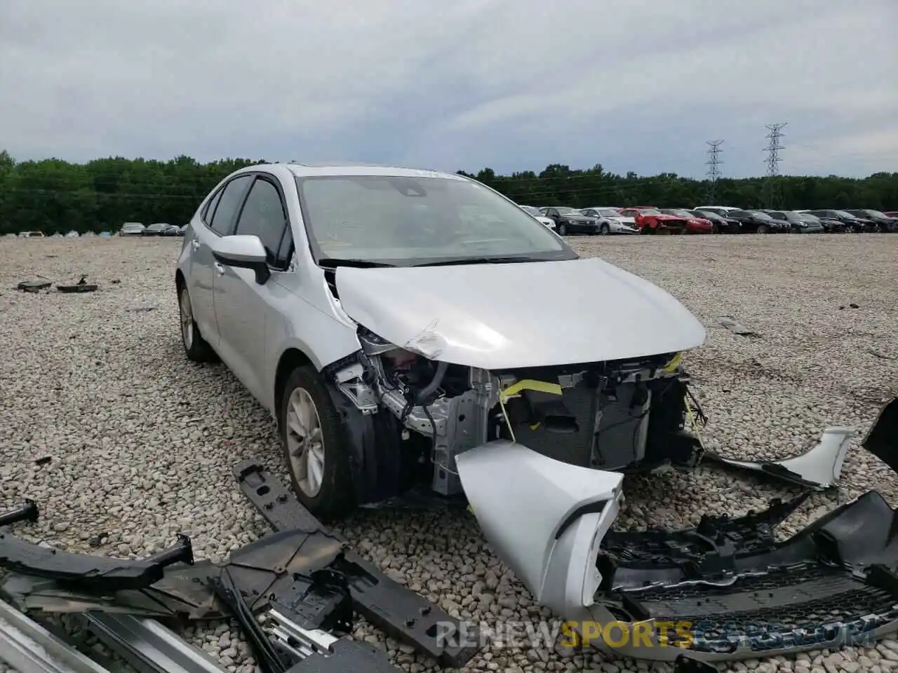 1 Photograph of a damaged car JTDHPRAE7LJ065231 TOYOTA COROLLA 2020