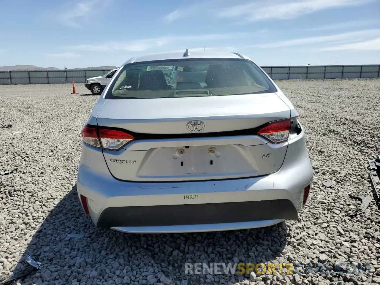 6 Photograph of a damaged car JTDHPRAE8LJ015115 TOYOTA COROLLA 2020