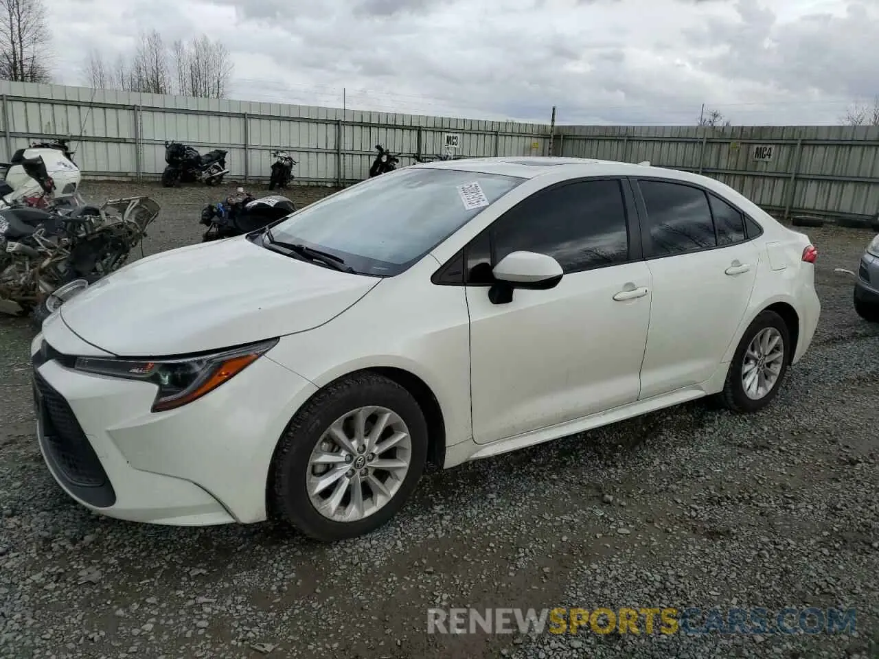 1 Photograph of a damaged car JTDHPRAE9LJ025152 TOYOTA COROLLA 2020