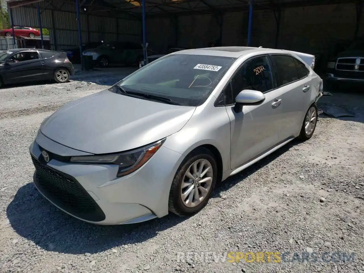 2 Photograph of a damaged car JTDHPRAE9LJ070866 TOYOTA COROLLA 2020