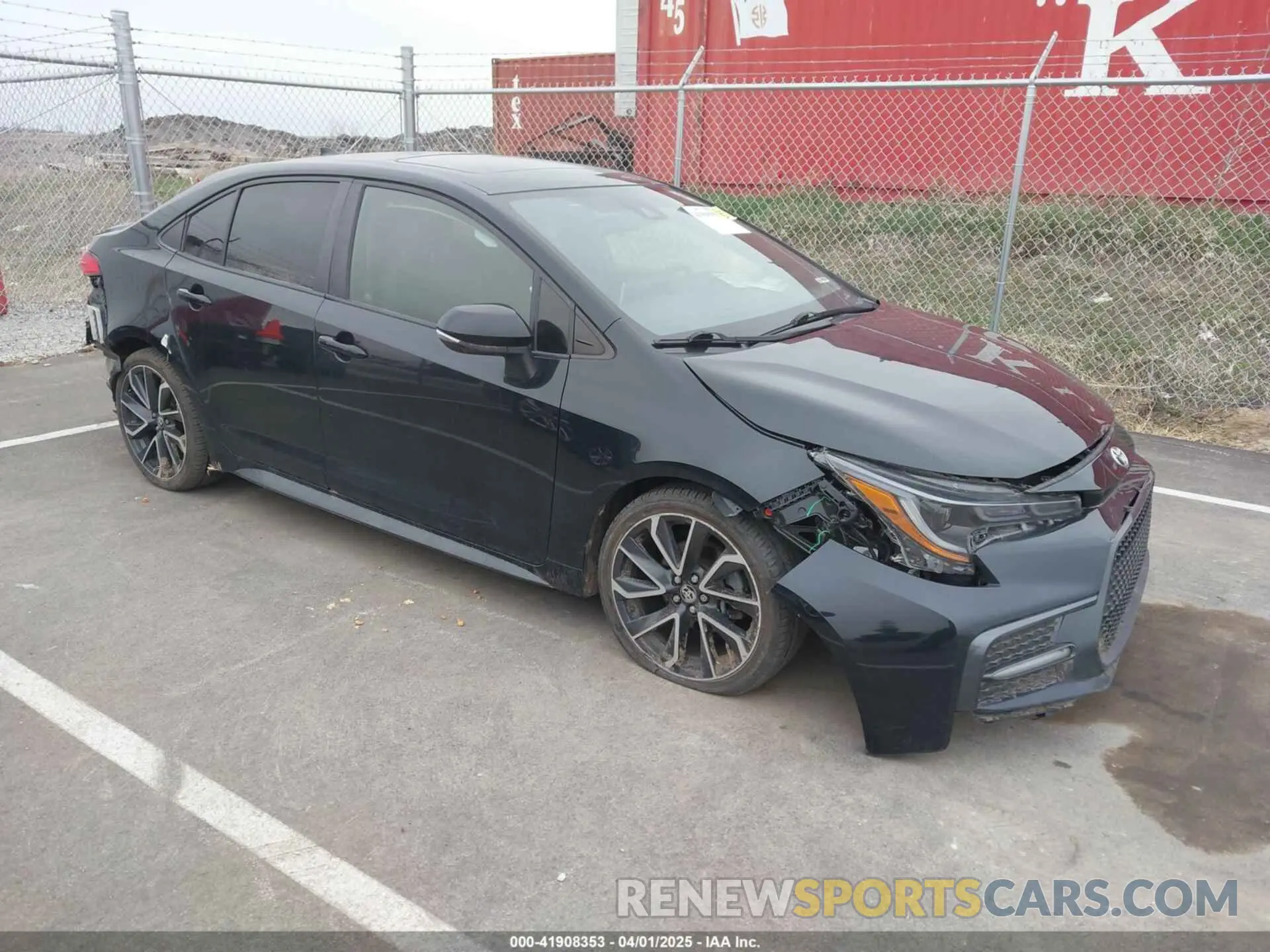 1 Photograph of a damaged car JTDP4RCE0LJ008905 TOYOTA COROLLA 2020
