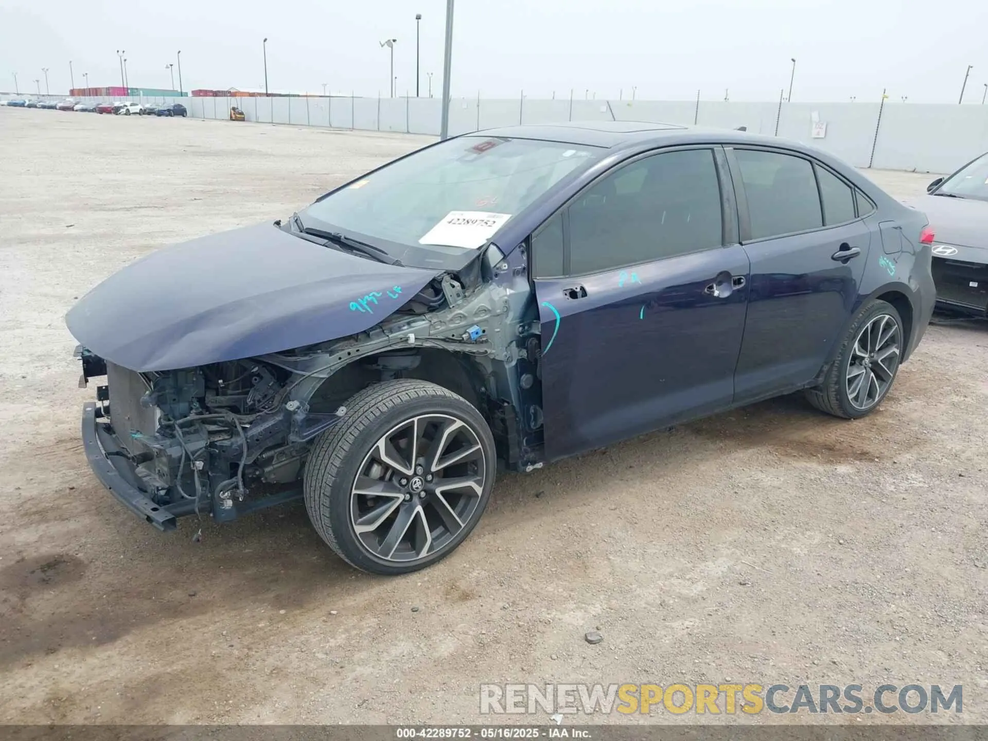 2 Photograph of a damaged car JTDP4RCE1LJ007696 TOYOTA COROLLA 2020