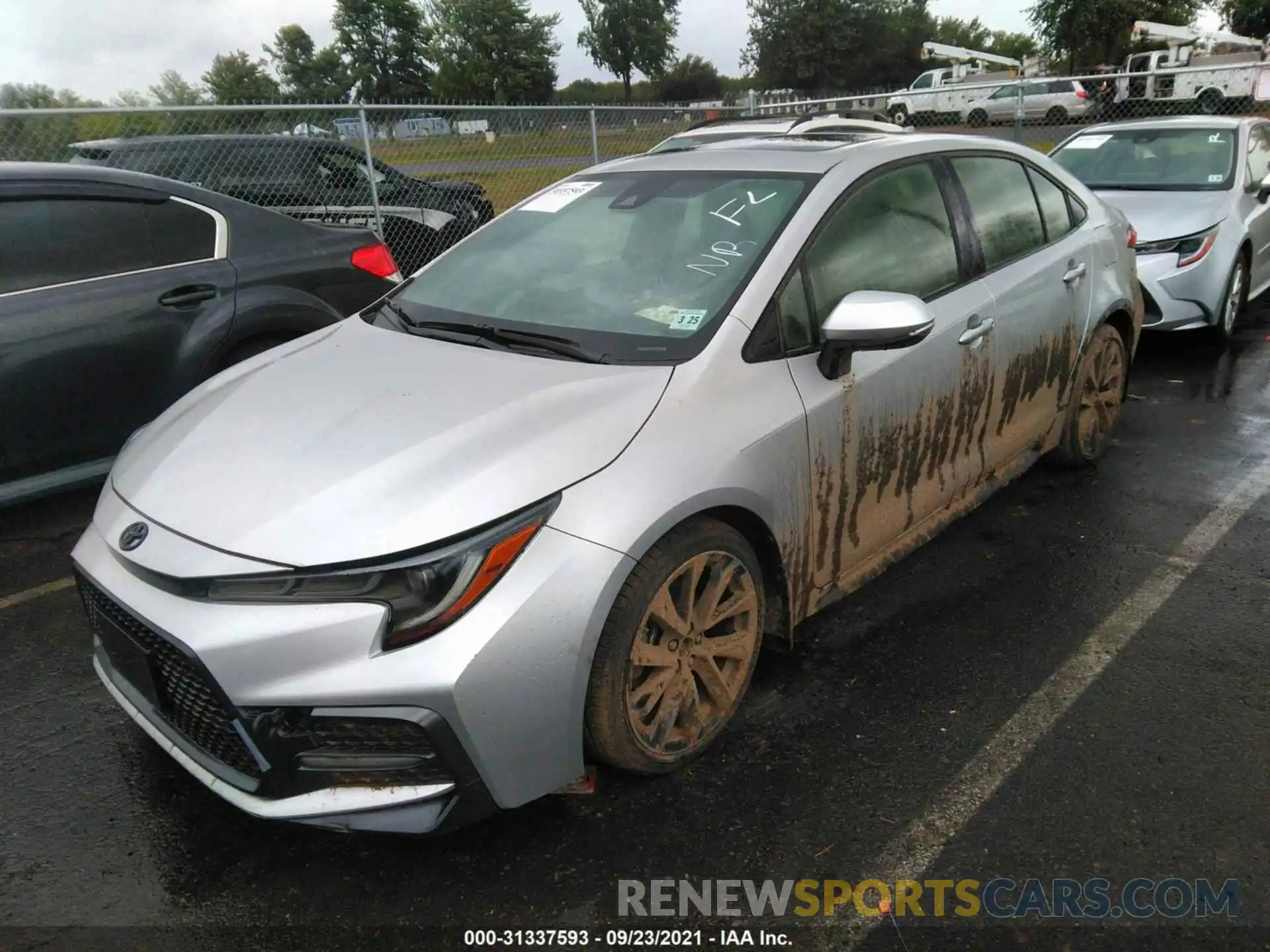 2 Photograph of a damaged car JTDP4RCE1LJ036857 TOYOTA COROLLA 2020