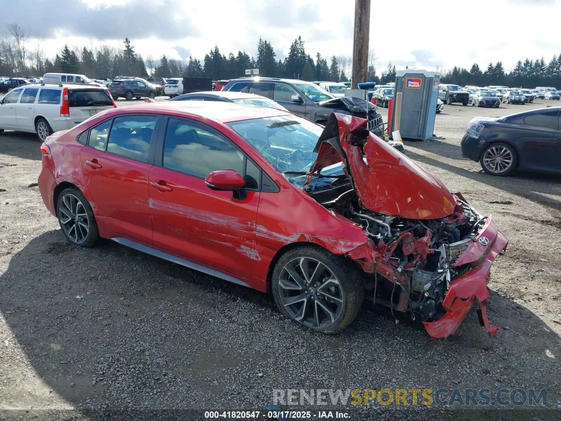 1 Photograph of a damaged car JTDP4RCE1LJ044005 TOYOTA COROLLA 2020
