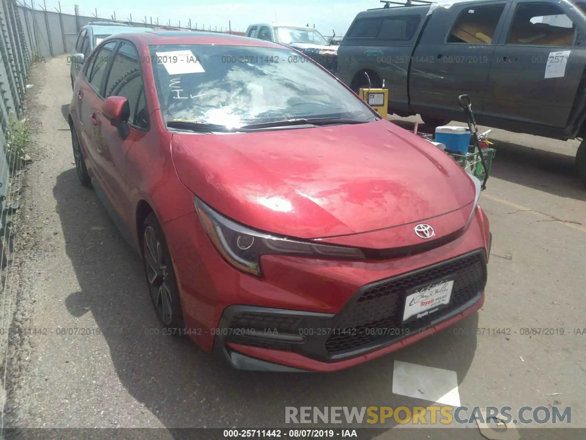 1 Photograph of a damaged car JTDP4RCE5LJ020760 TOYOTA COROLLA 2020