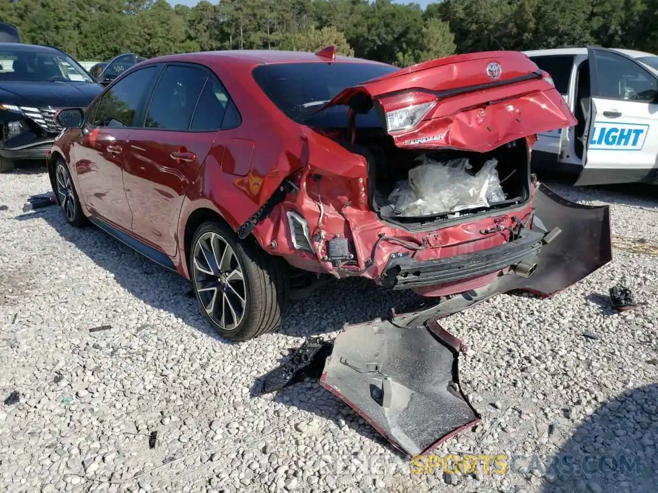 3 Photograph of a damaged car JTDP4RCE6LJ013574 TOYOTA COROLLA 2020