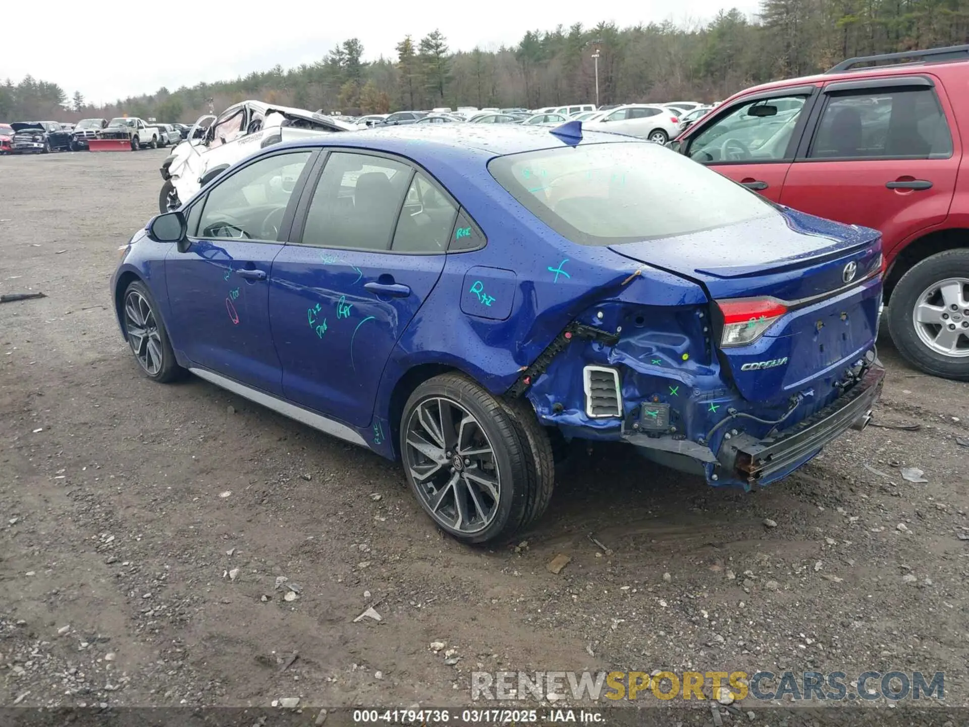 3 Photograph of a damaged car JTDP4RCE7LJ033722 TOYOTA COROLLA 2020