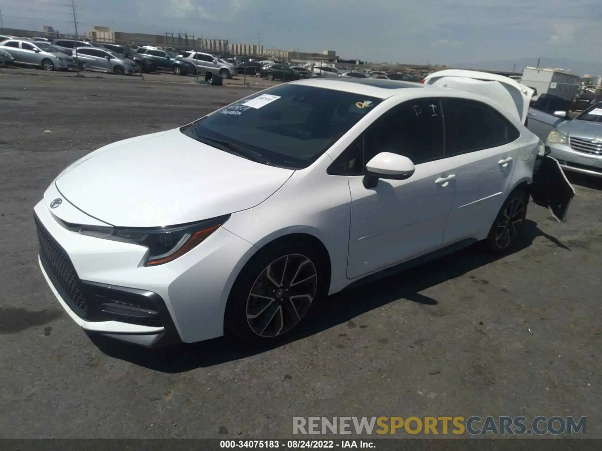 2 Photograph of a damaged car JTDP4RCE8LJ019635 TOYOTA COROLLA 2020