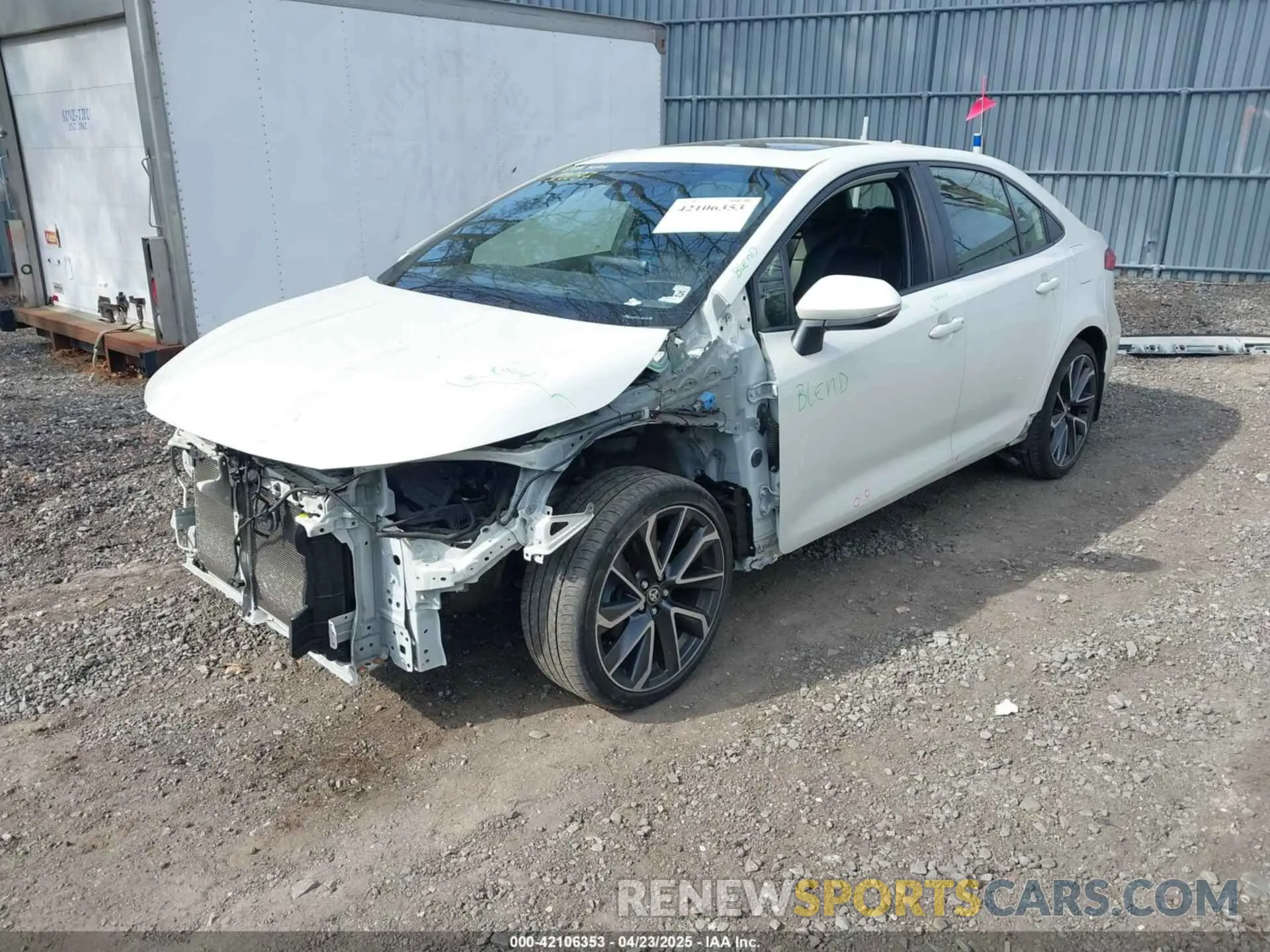 2 Photograph of a damaged car JTDP4RCE9LJ000933 TOYOTA COROLLA 2020