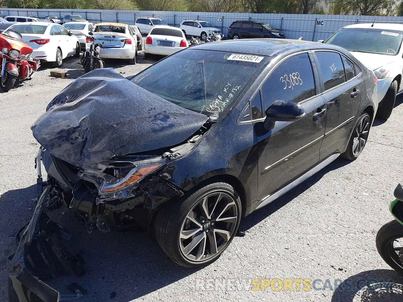 2 Photograph of a damaged car JTDP4RCEXLJ017224 TOYOTA COROLLA 2020