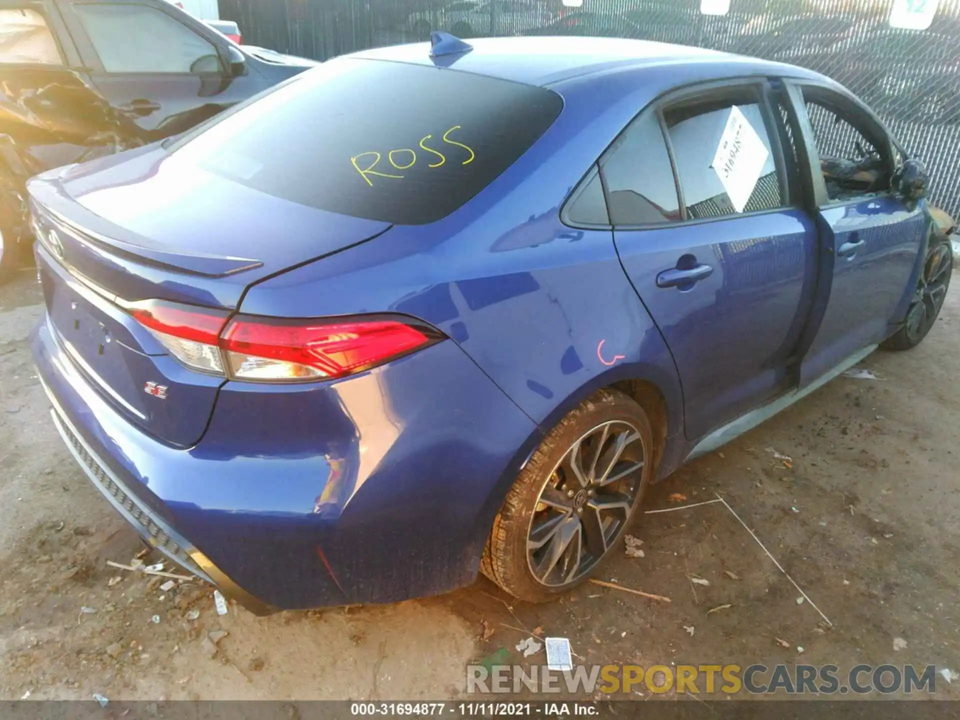 4 Photograph of a damaged car JTDP4RCEXLJ029132 TOYOTA COROLLA 2020