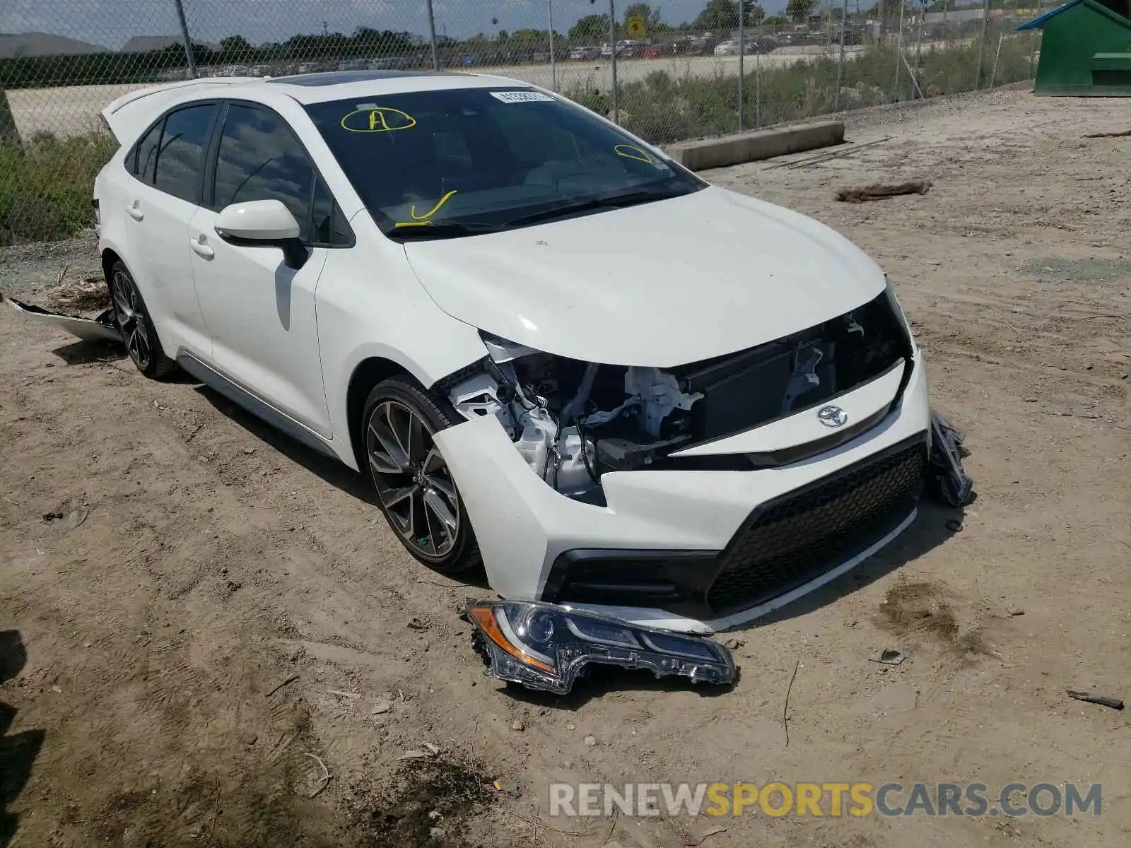 1 Photograph of a damaged car JTDP4RCEXLJ036162 TOYOTA COROLLA 2020