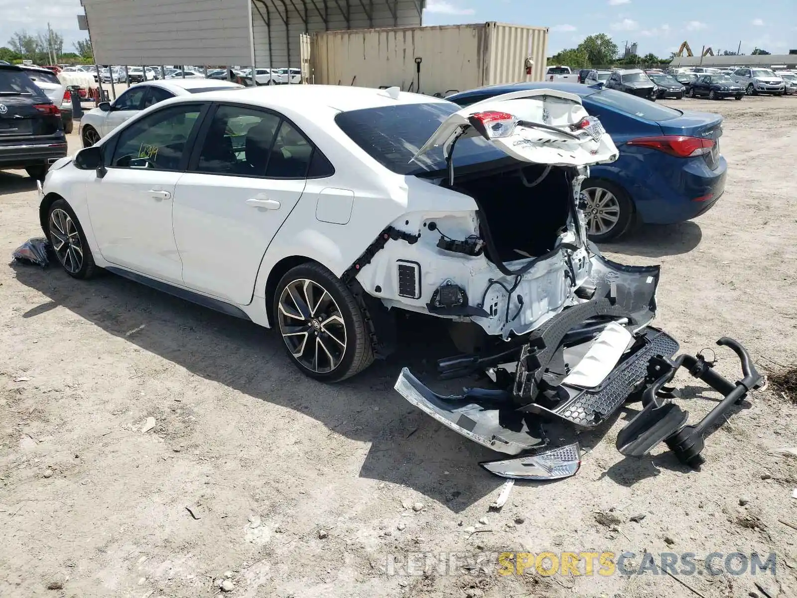 3 Photograph of a damaged car JTDP4RCEXLJ036162 TOYOTA COROLLA 2020