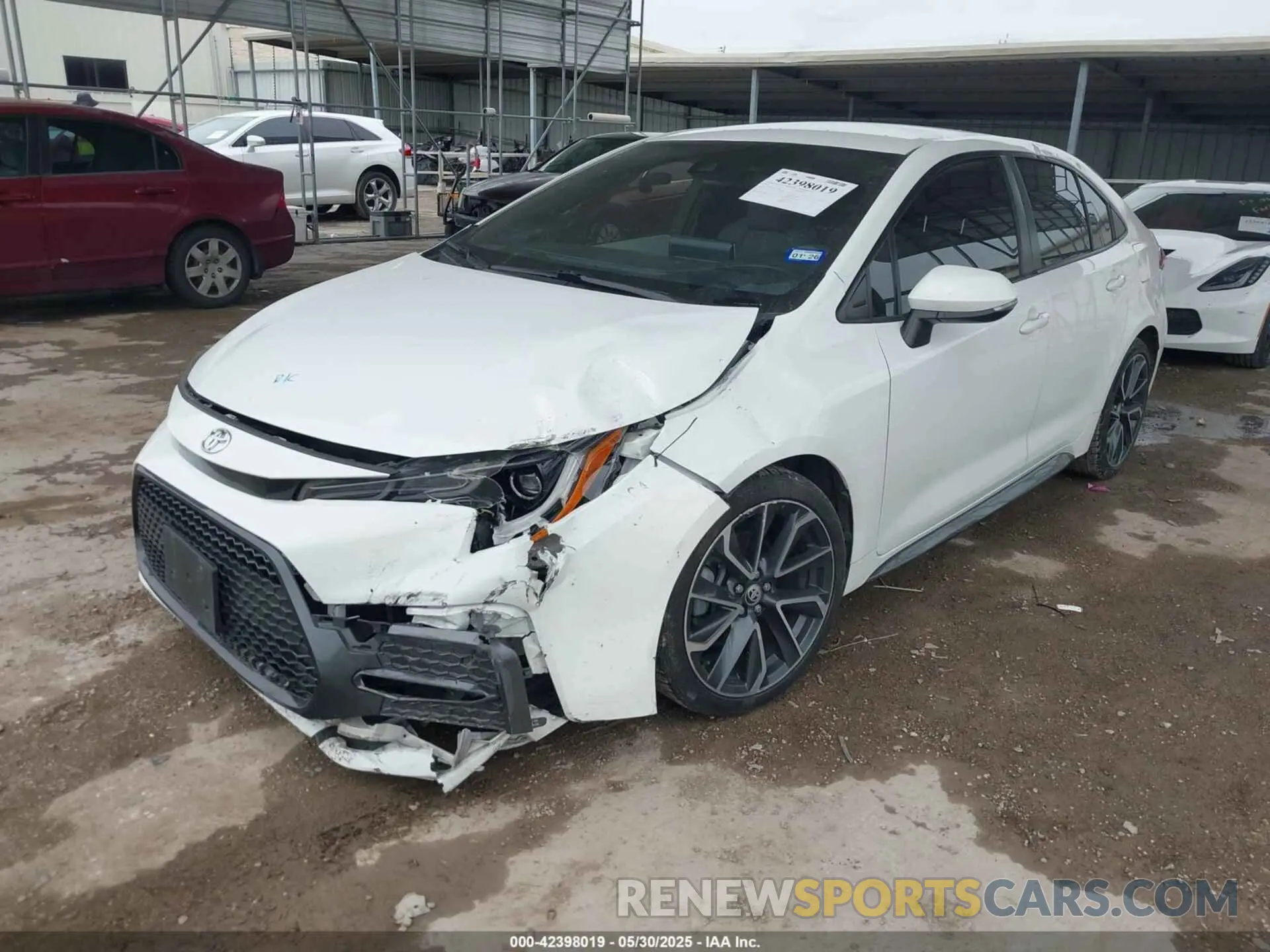2 Photograph of a damaged car JTDS4RCE0LJ025164 TOYOTA COROLLA 2020