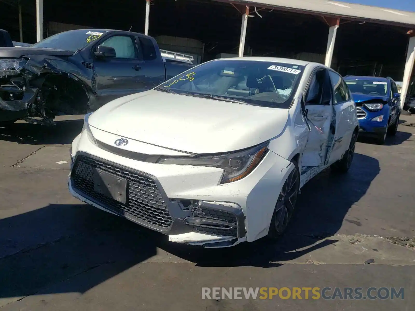 2 Photograph of a damaged car JTDS4RCE0LJ028226 TOYOTA COROLLA 2020