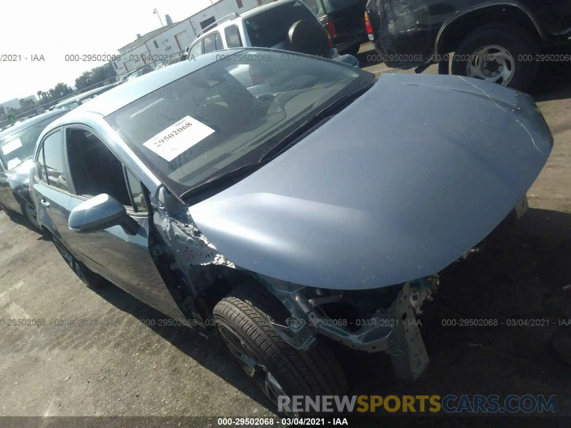 1 Photograph of a damaged car JTDS4RCE0LJ032244 TOYOTA COROLLA 2020