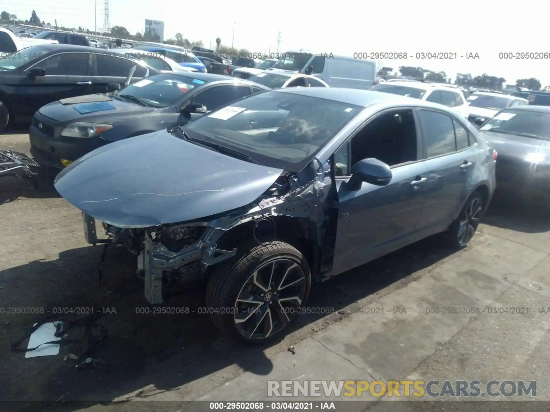 2 Photograph of a damaged car JTDS4RCE0LJ032244 TOYOTA COROLLA 2020