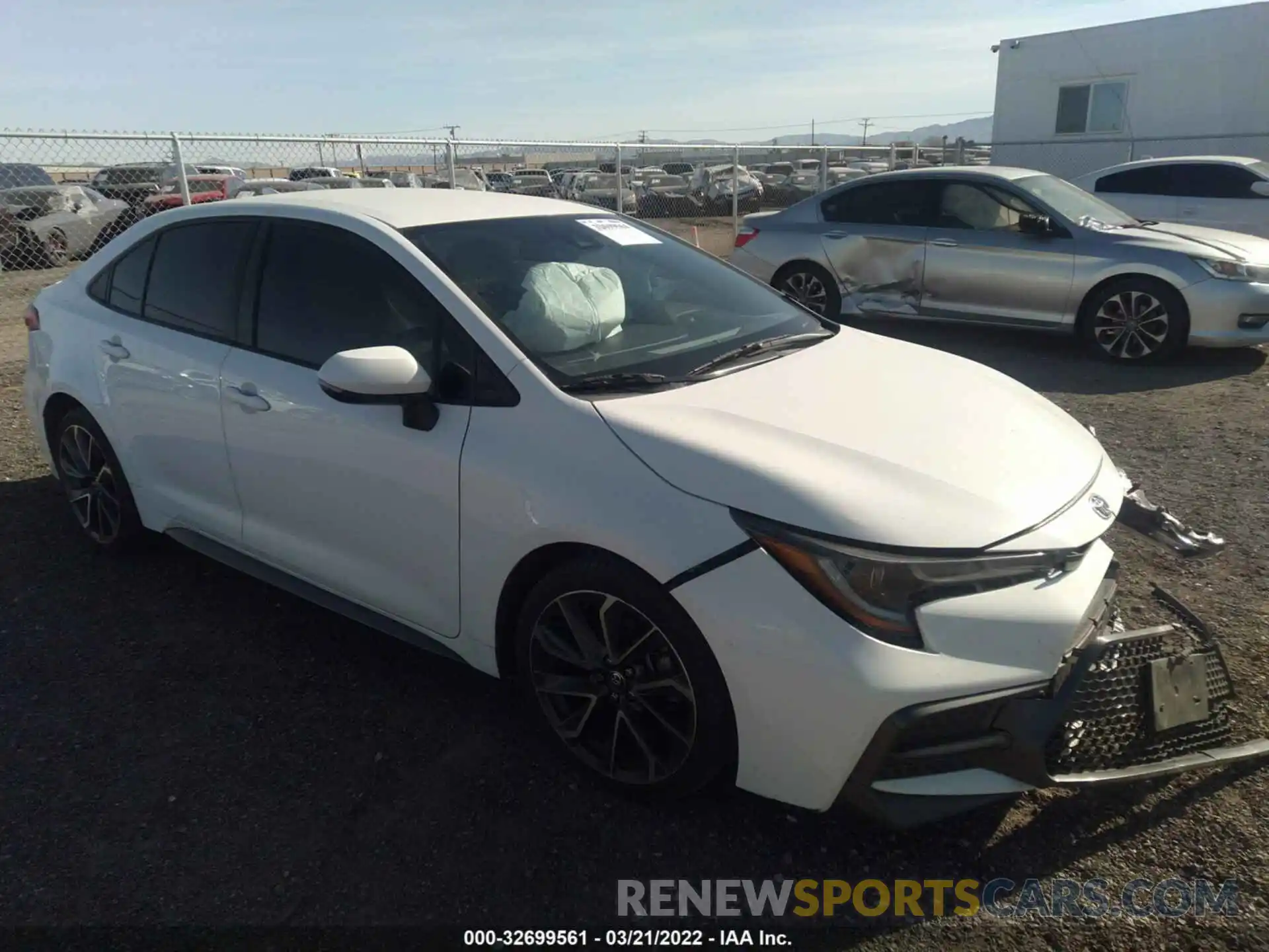 1 Photograph of a damaged car JTDS4RCE1LJ019809 TOYOTA COROLLA 2020