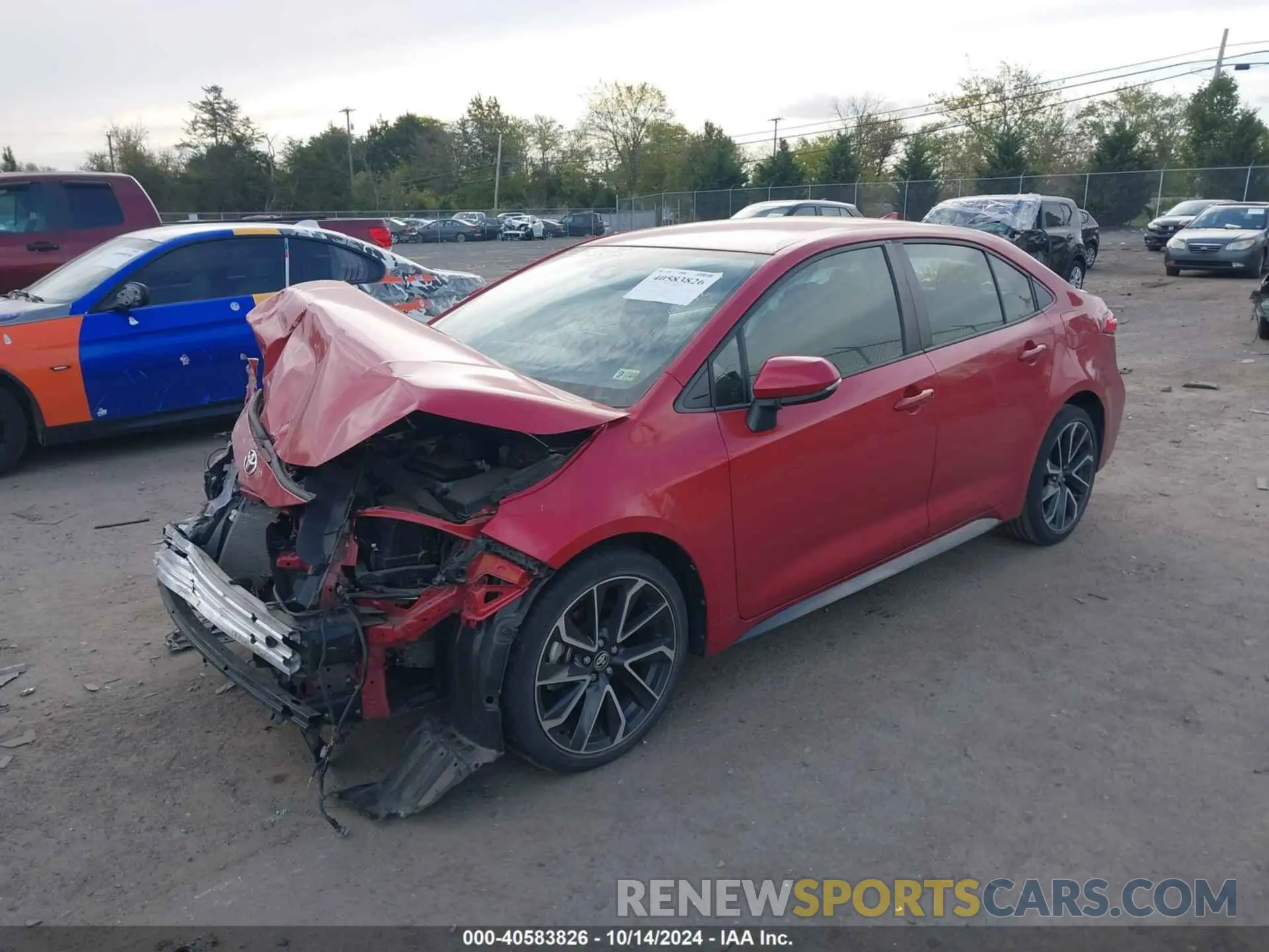 2 Photograph of a damaged car JTDS4RCE1LJ024640 TOYOTA COROLLA 2020