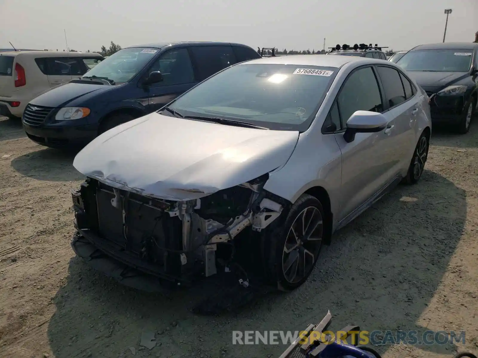 2 Photograph of a damaged car JTDS4RCE1LJ031894 TOYOTA COROLLA 2020