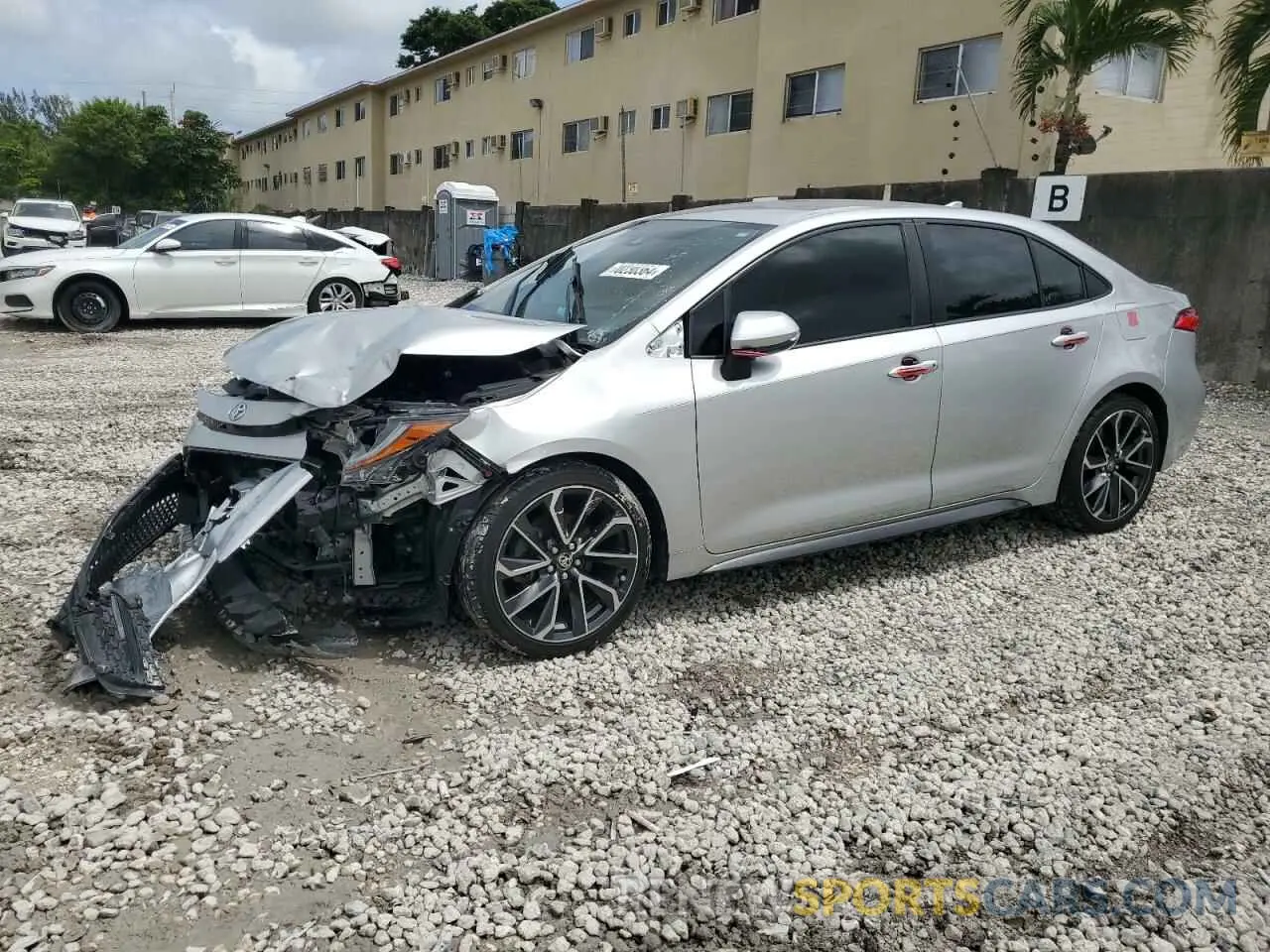 1 Photograph of a damaged car JTDS4RCE2LJ021665 TOYOTA COROLLA 2020