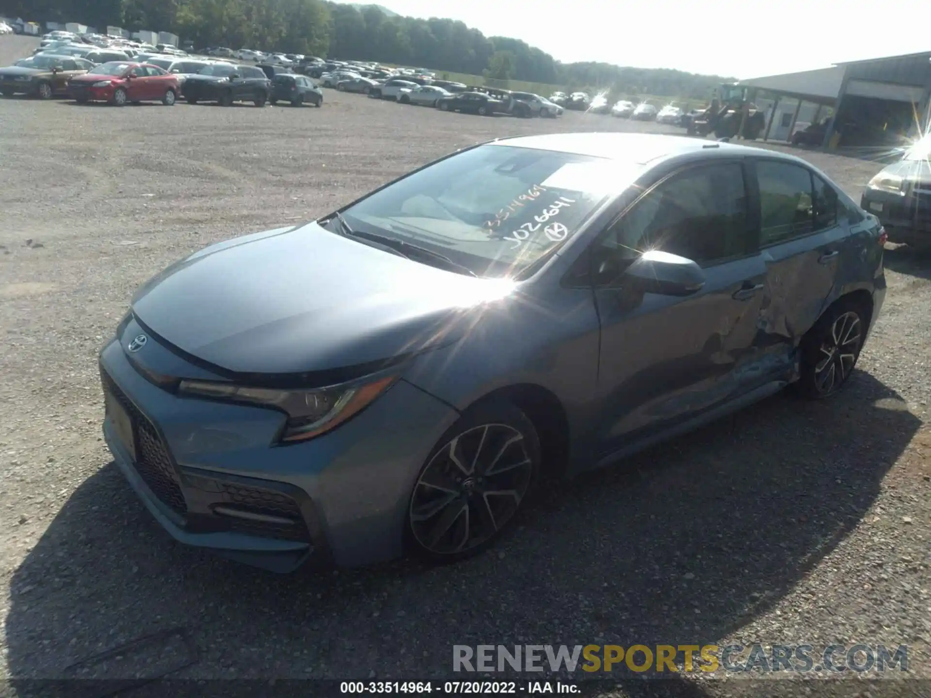 2 Photograph of a damaged car JTDS4RCE2LJ026641 TOYOTA COROLLA 2020