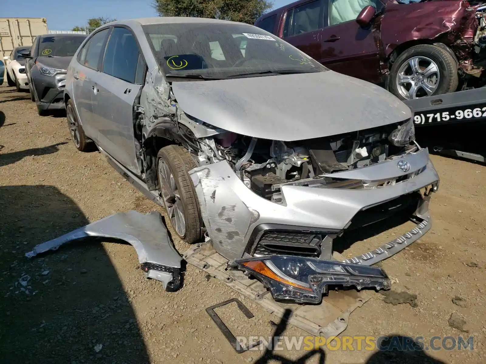 1 Photograph of a damaged car JTDS4RCE2LJ053239 TOYOTA COROLLA 2020