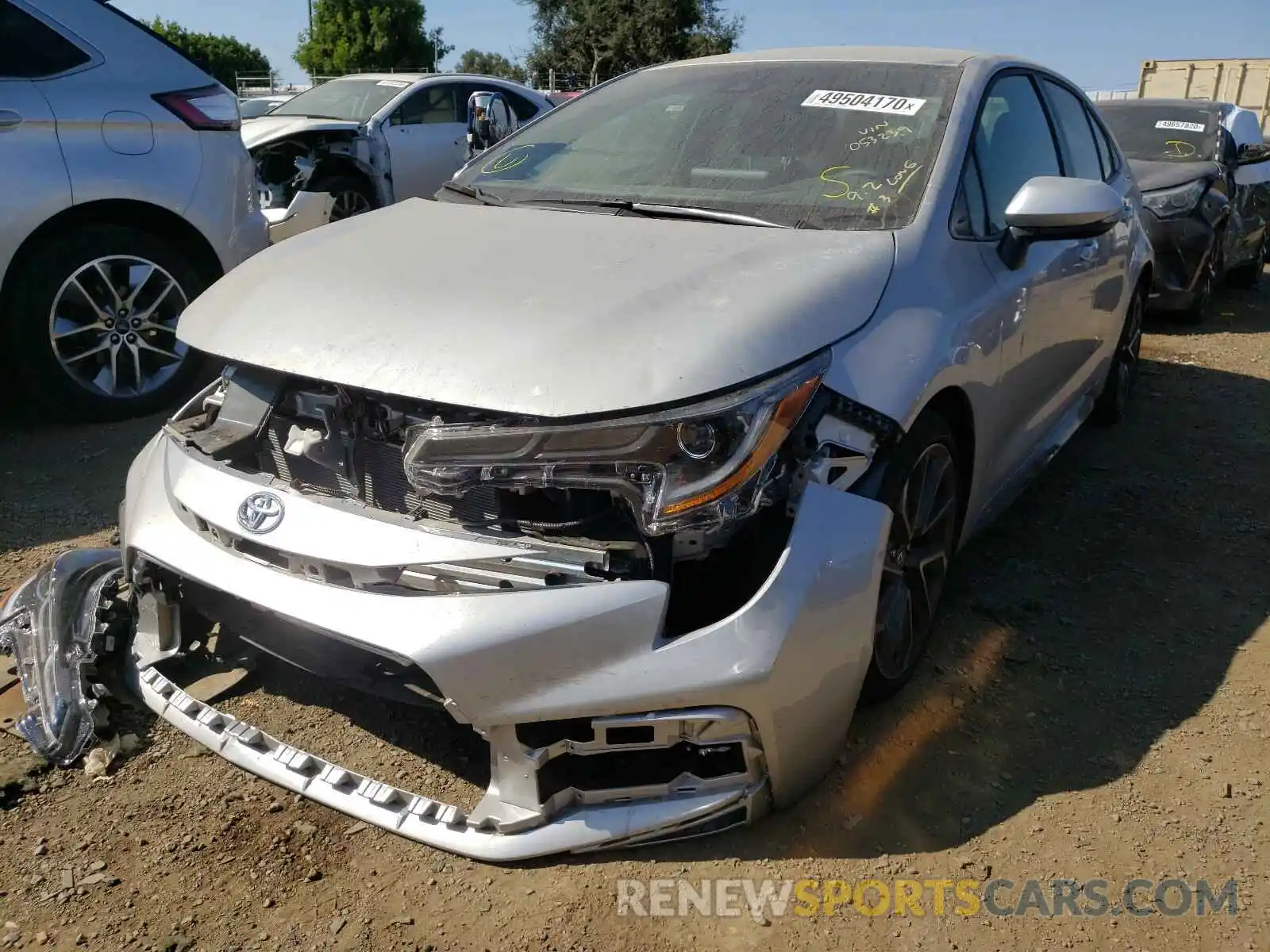 2 Photograph of a damaged car JTDS4RCE2LJ053239 TOYOTA COROLLA 2020