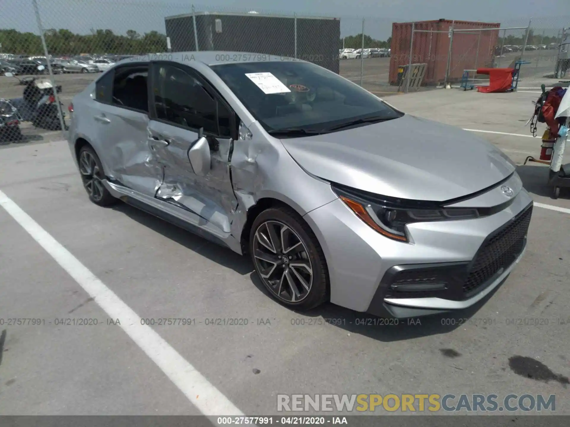 1 Photograph of a damaged car JTDS4RCE3LJ025126 TOYOTA COROLLA 2020