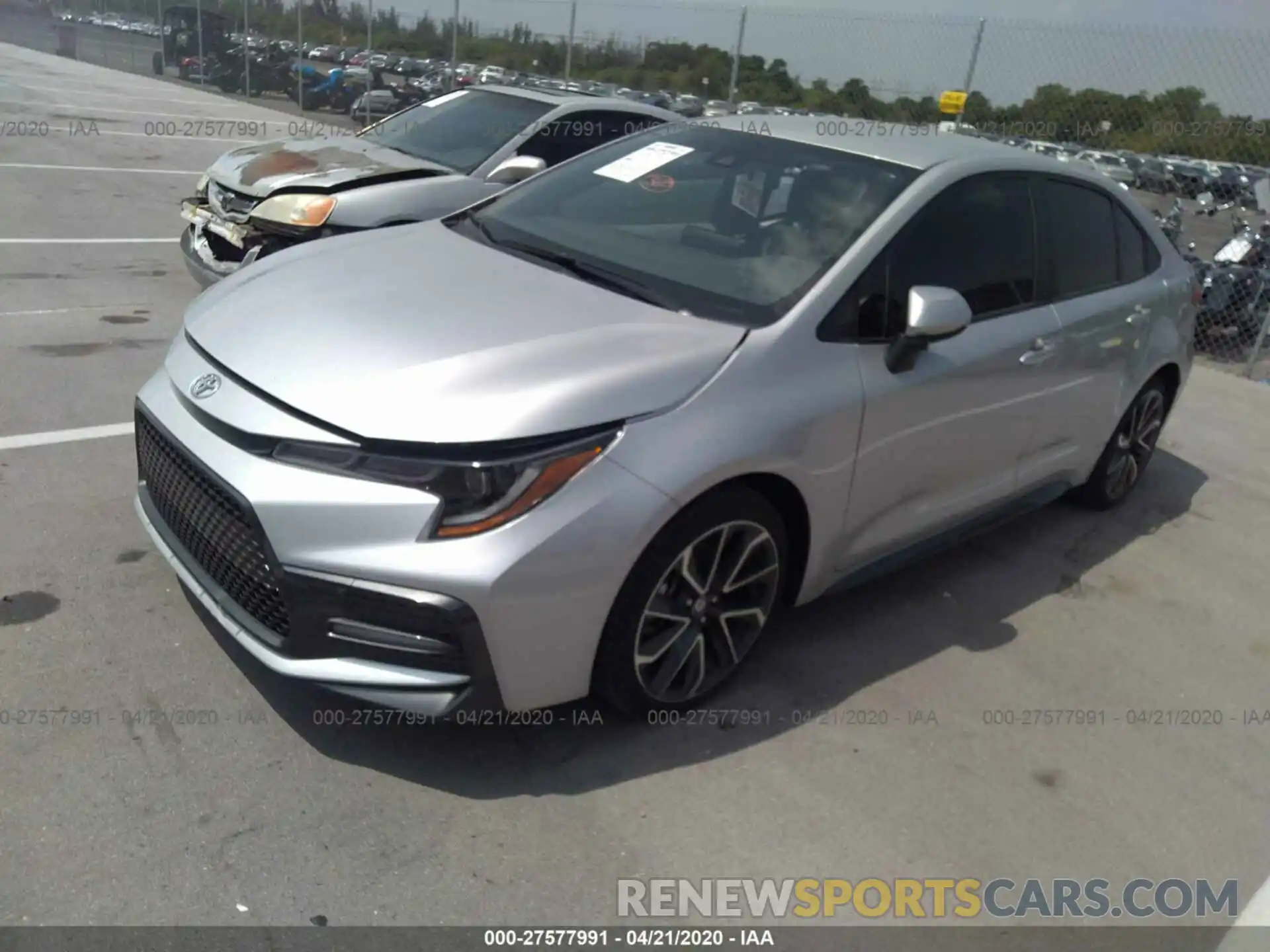 2 Photograph of a damaged car JTDS4RCE3LJ025126 TOYOTA COROLLA 2020