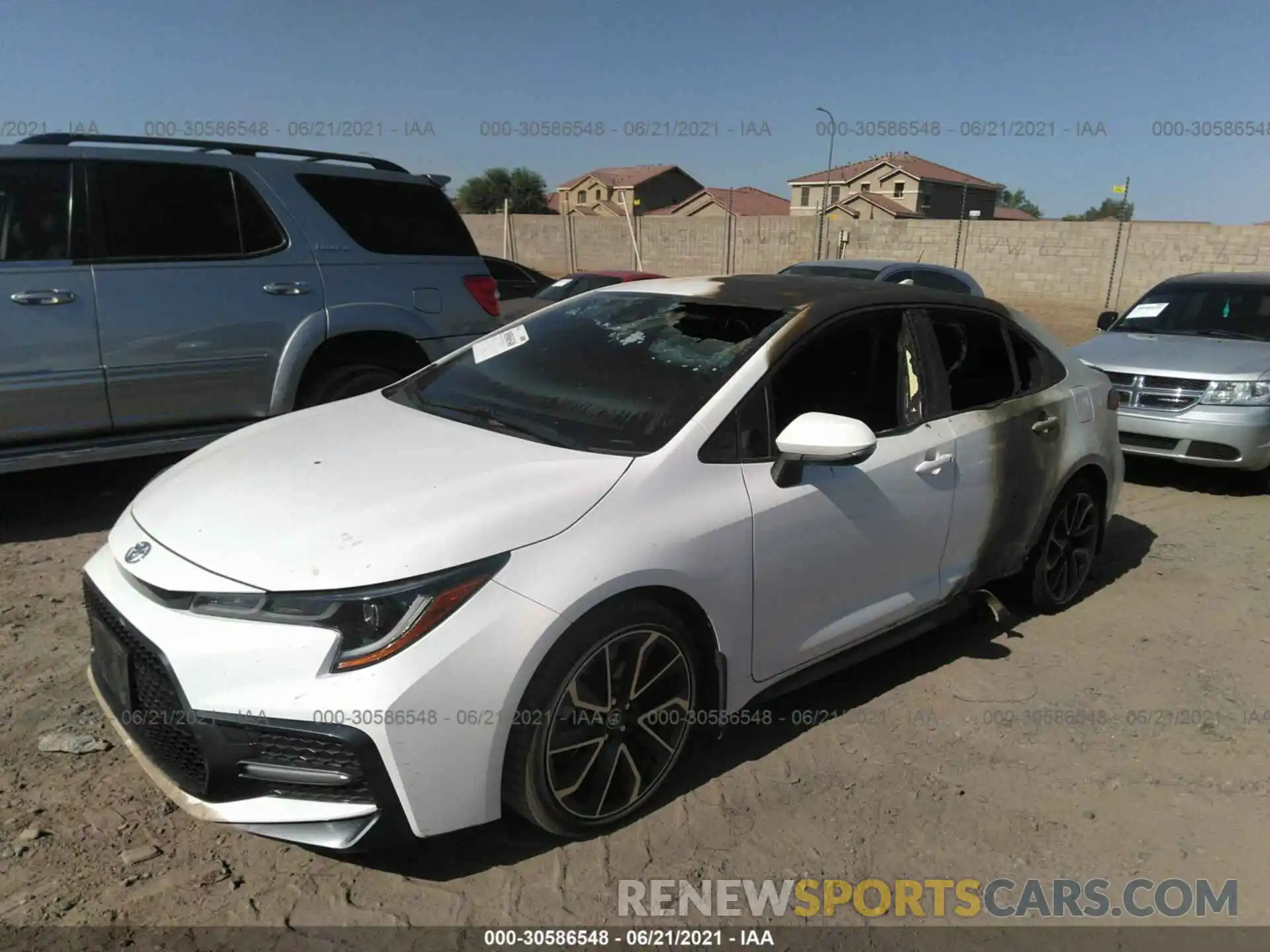 2 Photograph of a damaged car JTDS4RCE3LJ028298 TOYOTA COROLLA 2020