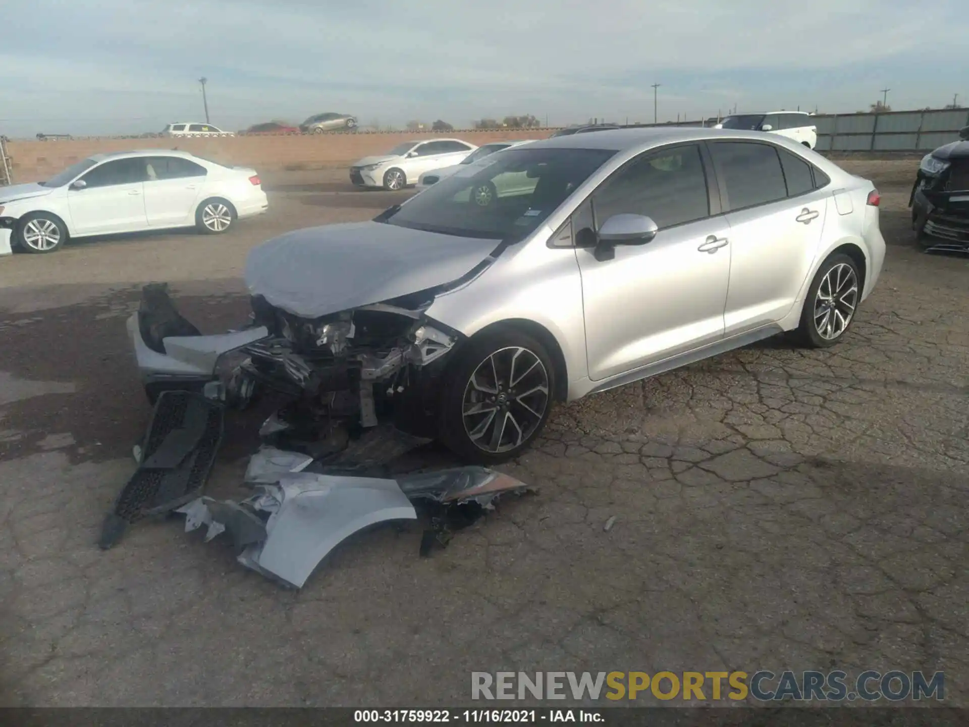 2 Photograph of a damaged car JTDS4RCE3LJ041830 TOYOTA COROLLA 2020