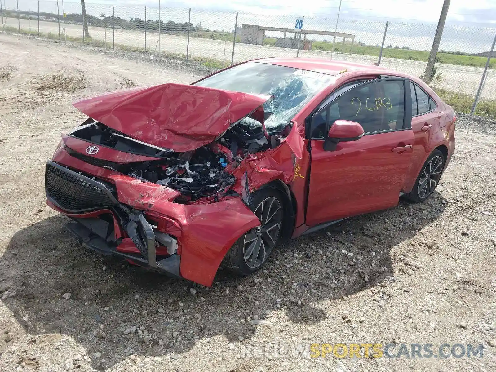 2 Photograph of a damaged car JTDS4RCE3LJ045375 TOYOTA COROLLA 2020