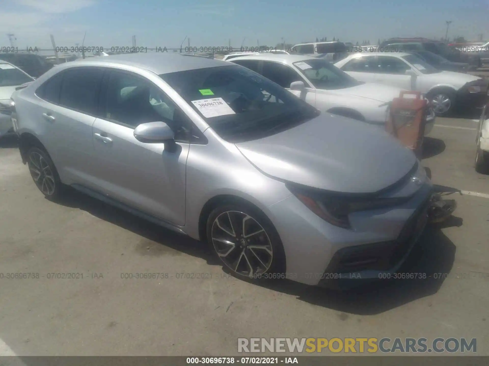 1 Photograph of a damaged car JTDS4RCE4LJ009355 TOYOTA COROLLA 2020