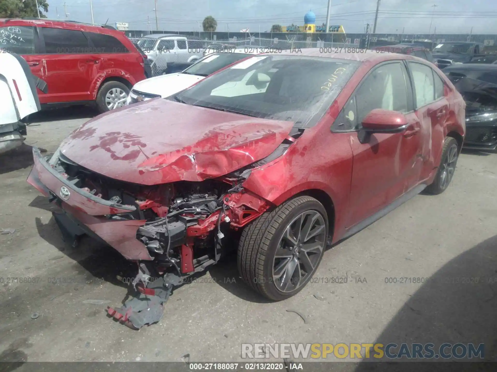 2 Photograph of a damaged car JTDS4RCE4LJ020159 TOYOTA COROLLA 2020