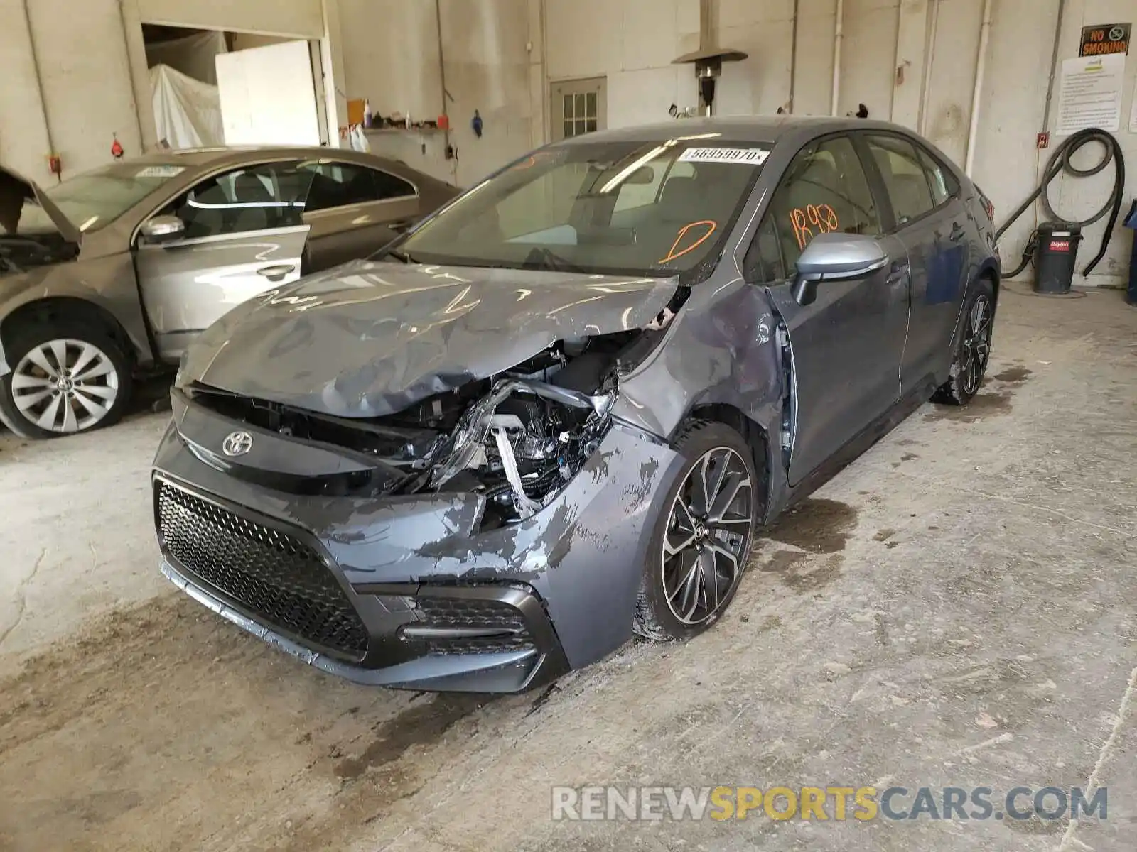 2 Photograph of a damaged car JTDS4RCE4LJ023465 TOYOTA COROLLA 2020