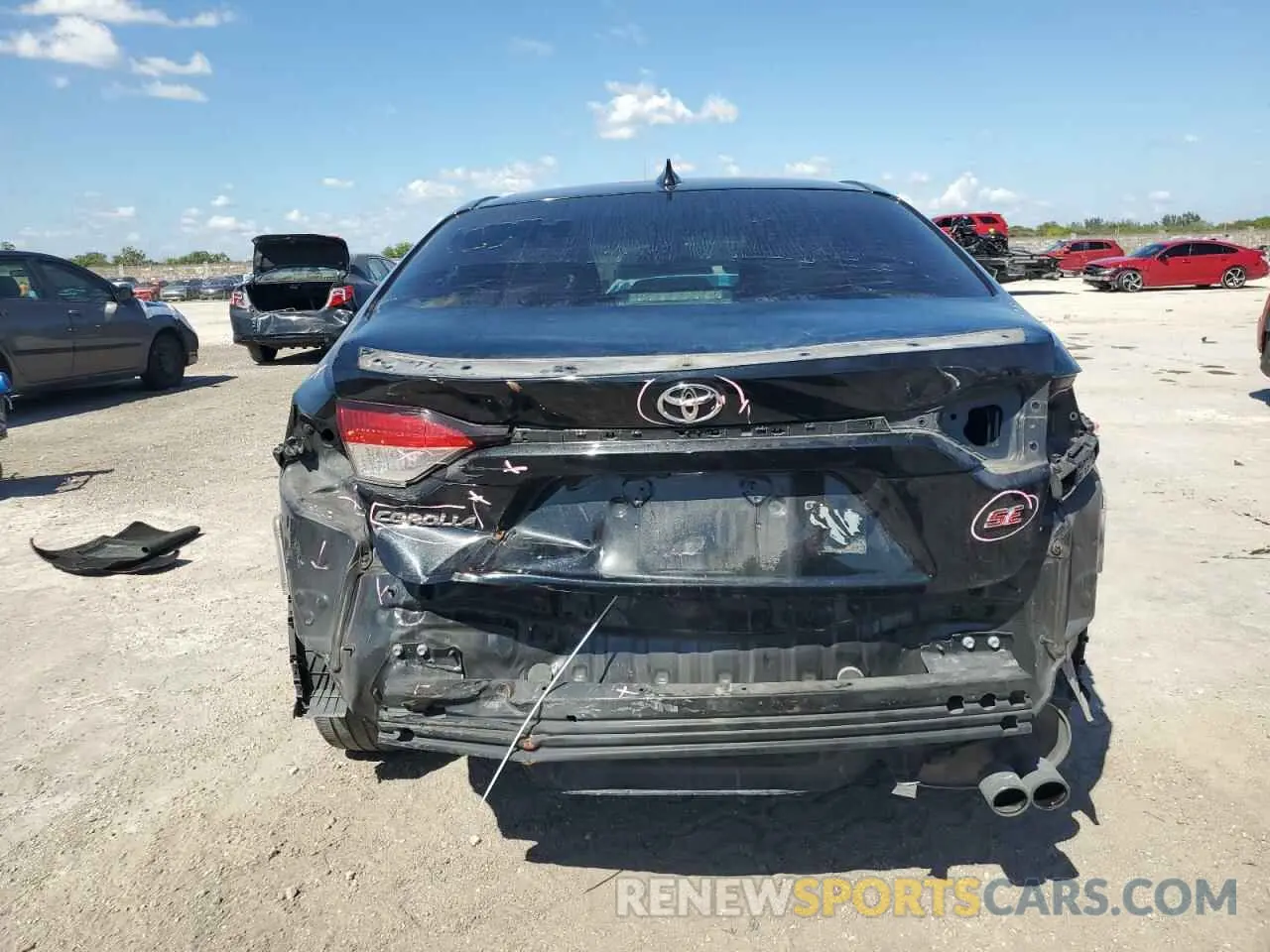 6 Photograph of a damaged car JTDS4RCE4LJ036880 TOYOTA COROLLA 2020