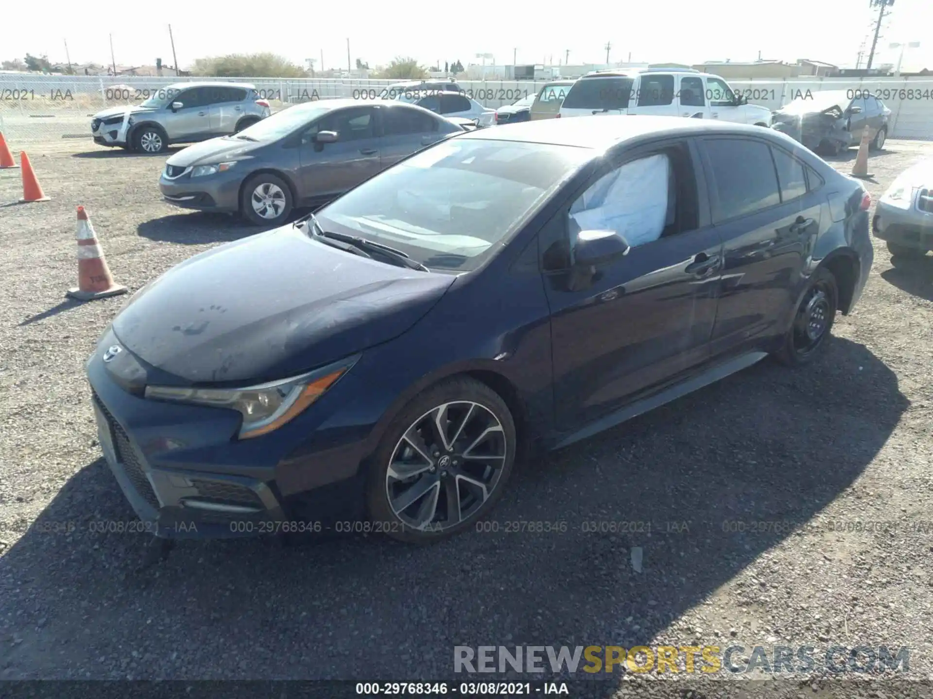 2 Photograph of a damaged car JTDS4RCE5LJ014127 TOYOTA COROLLA 2020