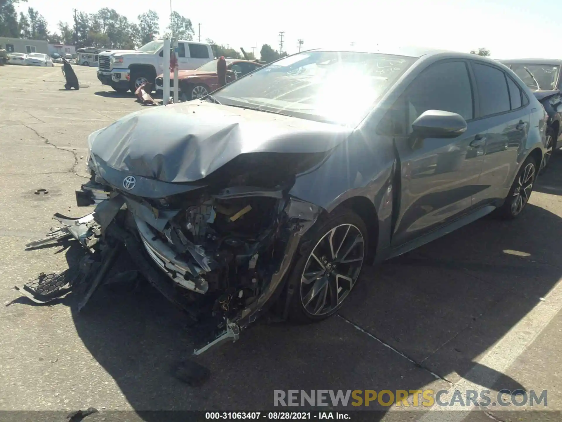 2 Photograph of a damaged car JTDS4RCE5LJ038976 TOYOTA COROLLA 2020