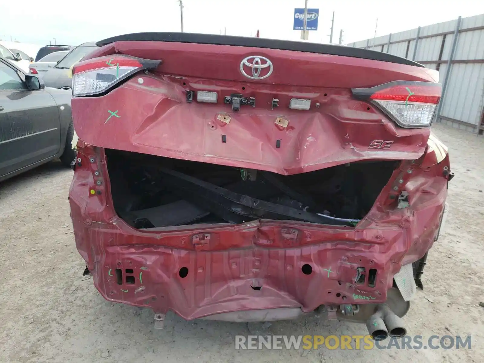 9 Photograph of a damaged car JTDS4RCE6LJ003461 TOYOTA COROLLA 2020