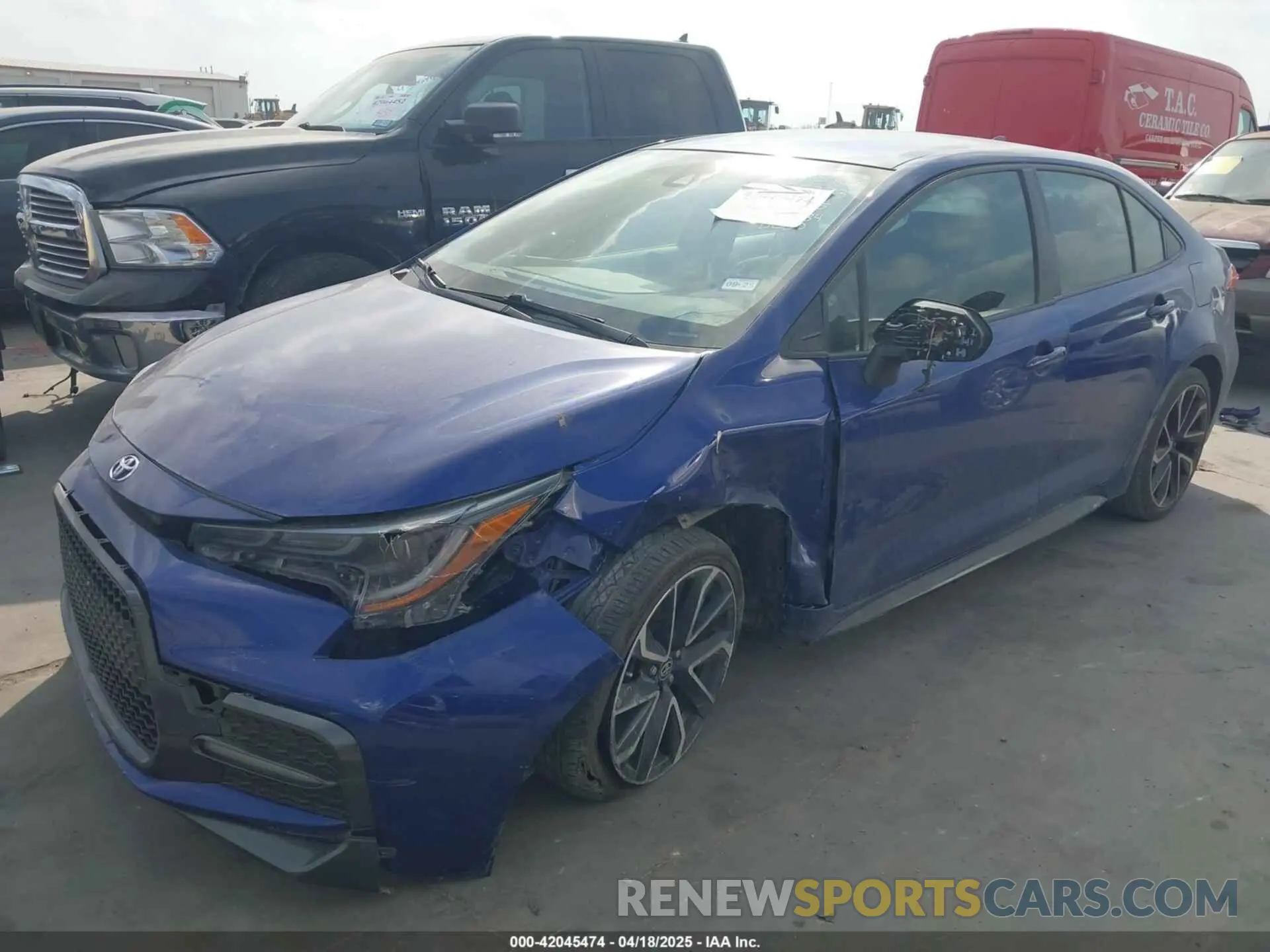 2 Photograph of a damaged car JTDS4RCE7LJ004134 TOYOTA COROLLA 2020