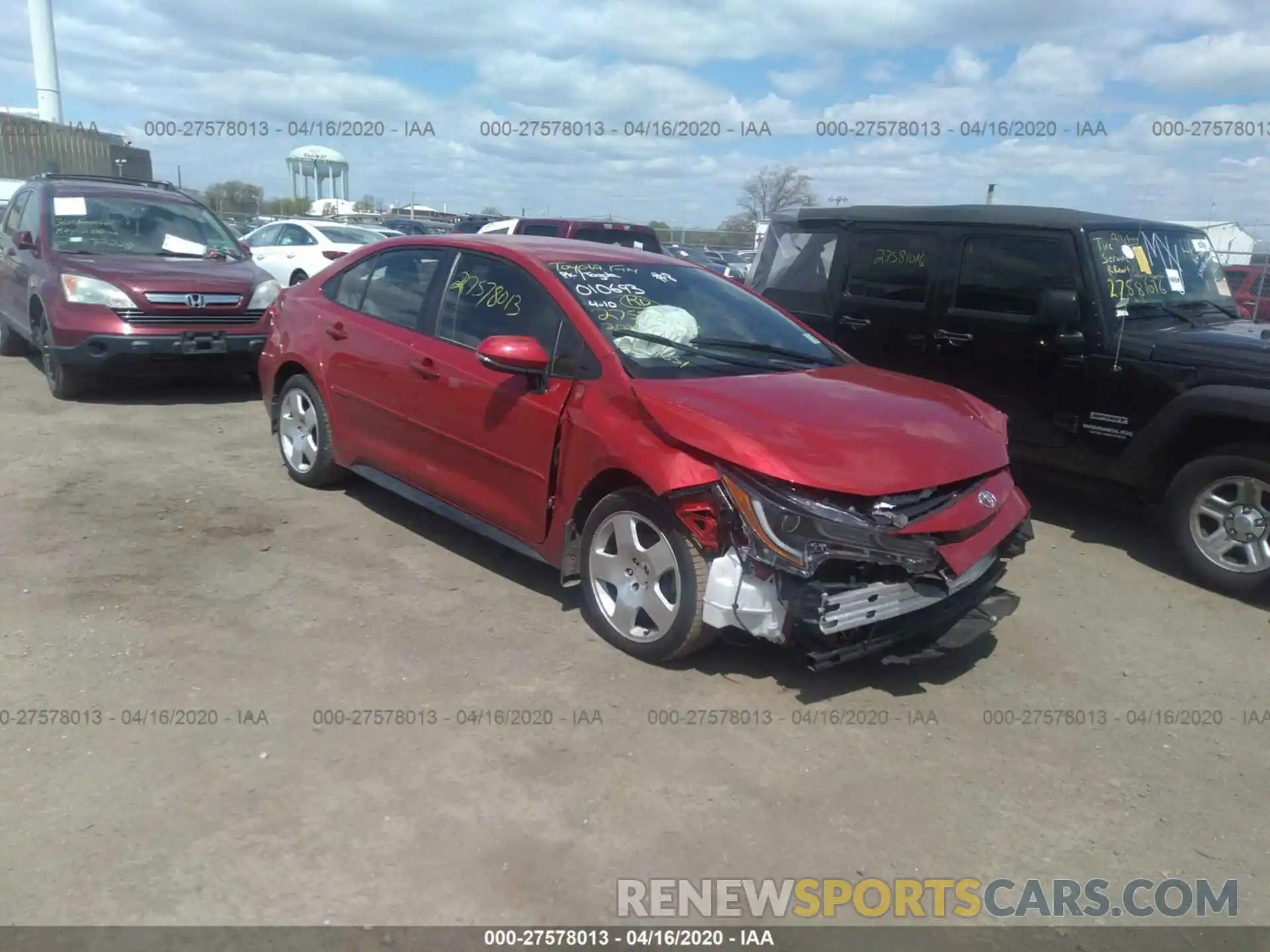 1 Photograph of a damaged car JTDS4RCE7LJ010693 TOYOTA COROLLA 2020